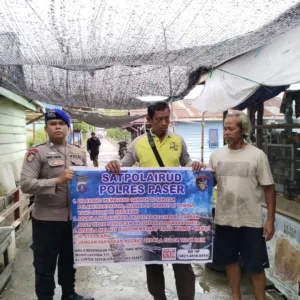 Cegah Serangan Satwa Liar, Satpolairud Polres Paser Edukasi Warga Bantaran Sungai