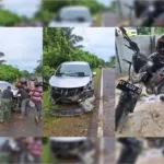 Kecelakaan Avanza dan Motor CB Terjadi di Desa Lolo, Satu Kendaraan Rusak Parah