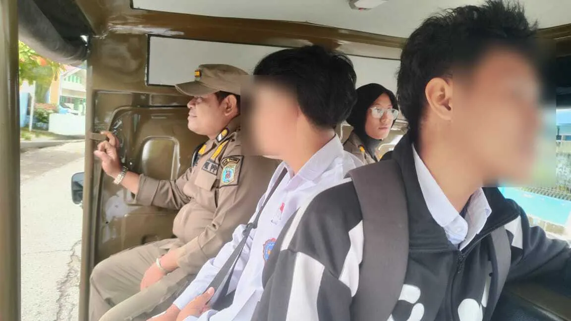 Bolos Sekolah, Sejumlah Pelajar di Tanah Grogot Terjaring Satpol PP Paser
