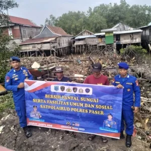 Satpolairud Polres Paser Gelar Program ASRI di Wisata Kemilau Laut Pondong, Tingkatkan Kepedulian Lingkungan Pesisir