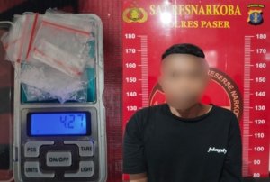 Pria Asal Wajo Diringkus Satreskoba Polres Paser, Kedapatan Bawa Sabu 4,27 Gram