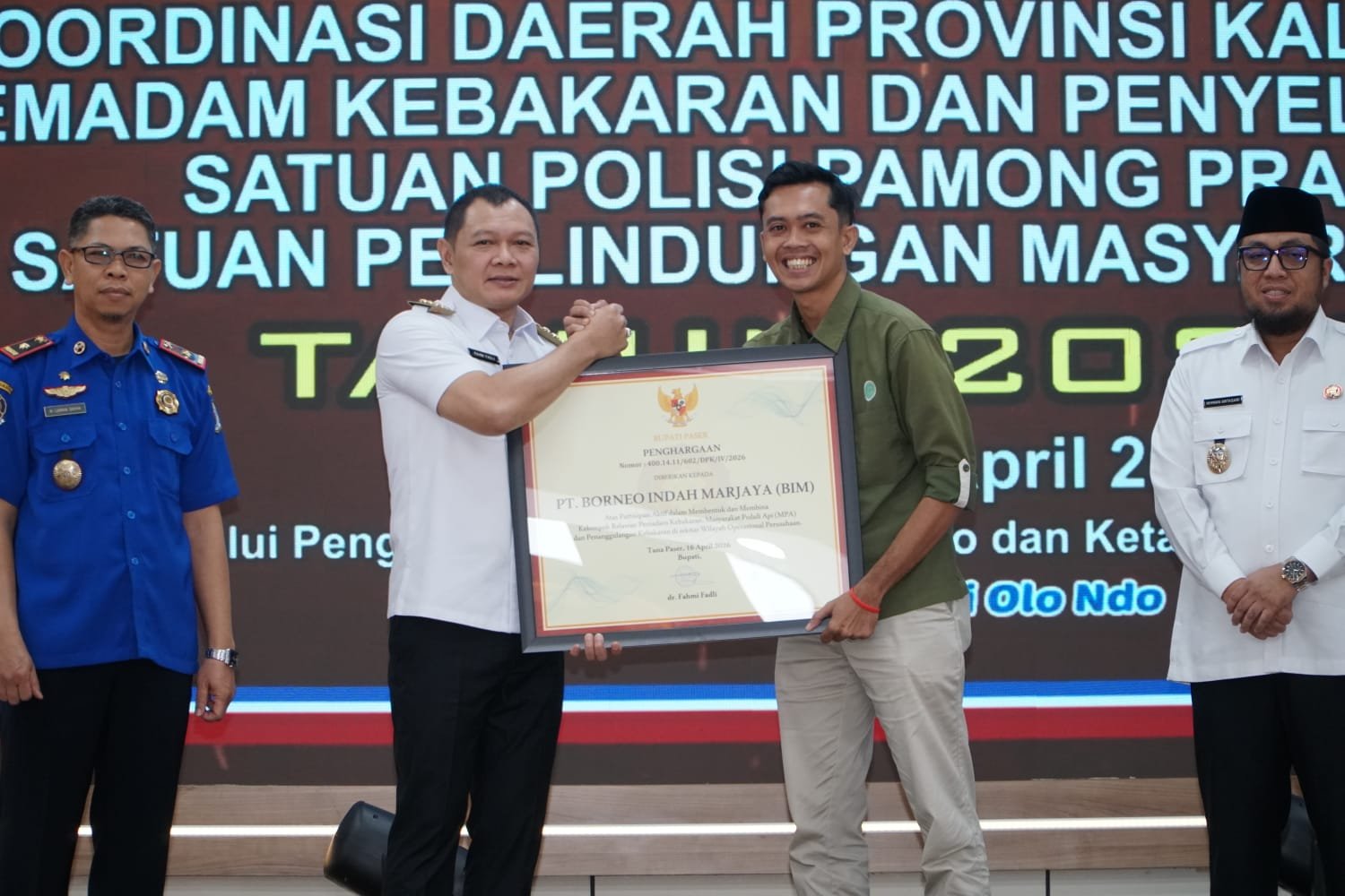 PT BIM Raih Penghargaan atas Partisipasi Aktif Pembinaan MPA dan Penanggulangan Kebakaran