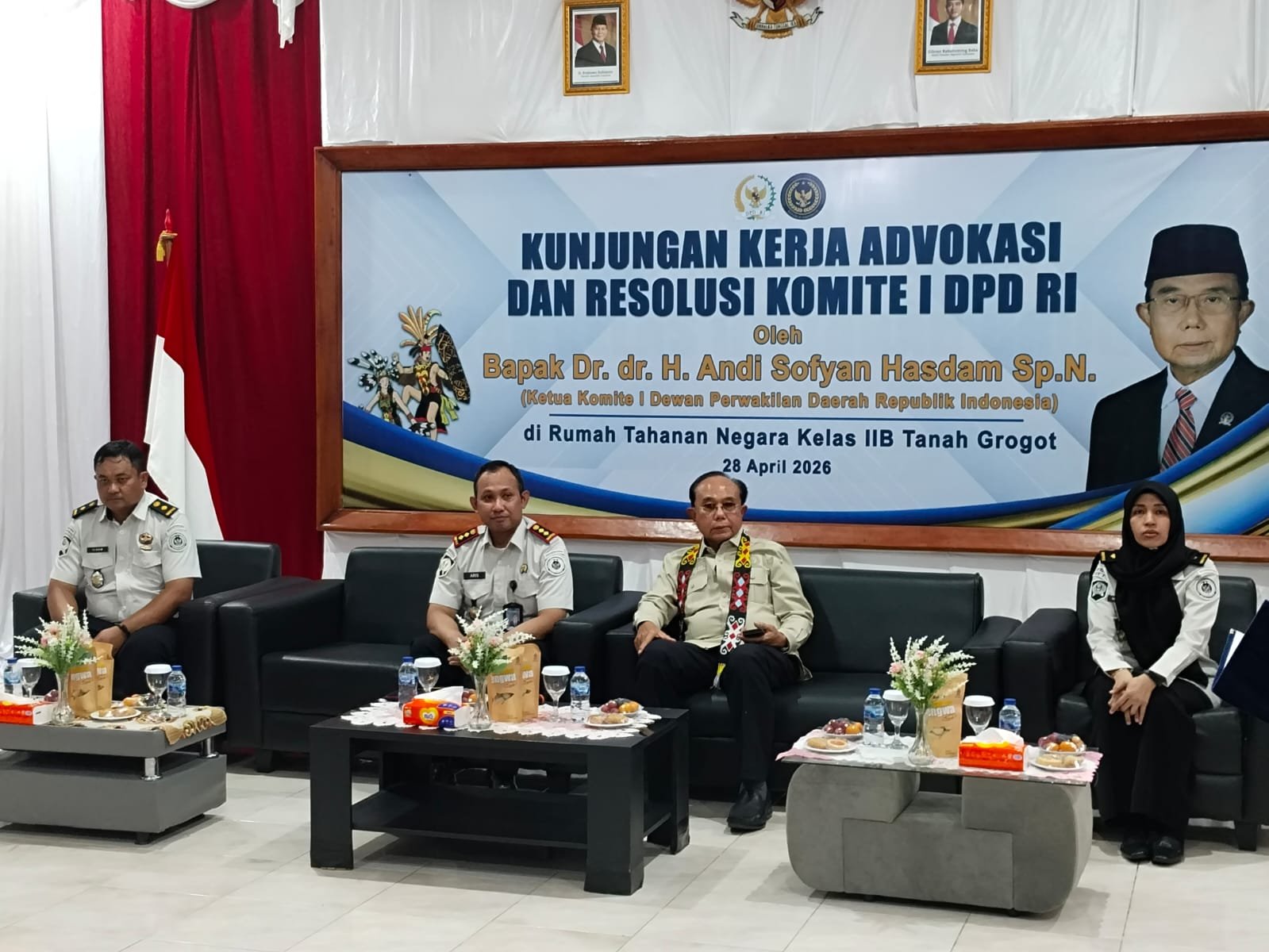 Ketua Komite I DPD RI, Andi Sofyan Hasdam Soroti Overkapasitas Rutan Tanah Grogot, Dorong Solusi Pembinaan Alternatif