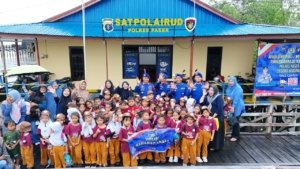 Edukasi Keselamatan Sejak Dini, Satpolairud Polres Paser Sambut Kunjungan Siswa TK