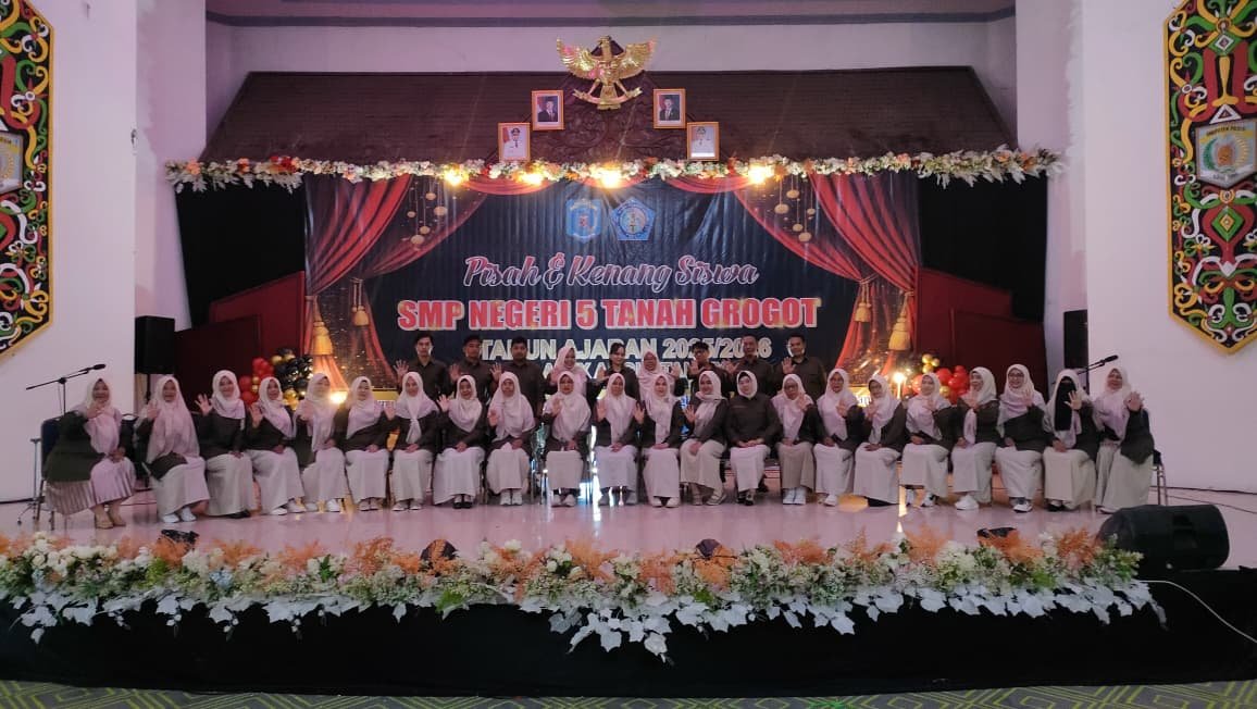 Perpisahan SMPN 5 Tanah Grogot, 202 Siswa Angkatan 26 Resmi Dilepas