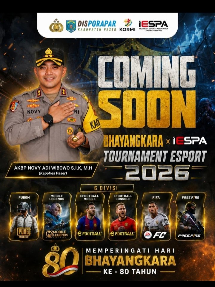 Bhayangkara Tournament Esport 2026 Siap Digelar Polres Paser, Jadi Wadah Kompetisi dan Edukasi Pemuda Paser