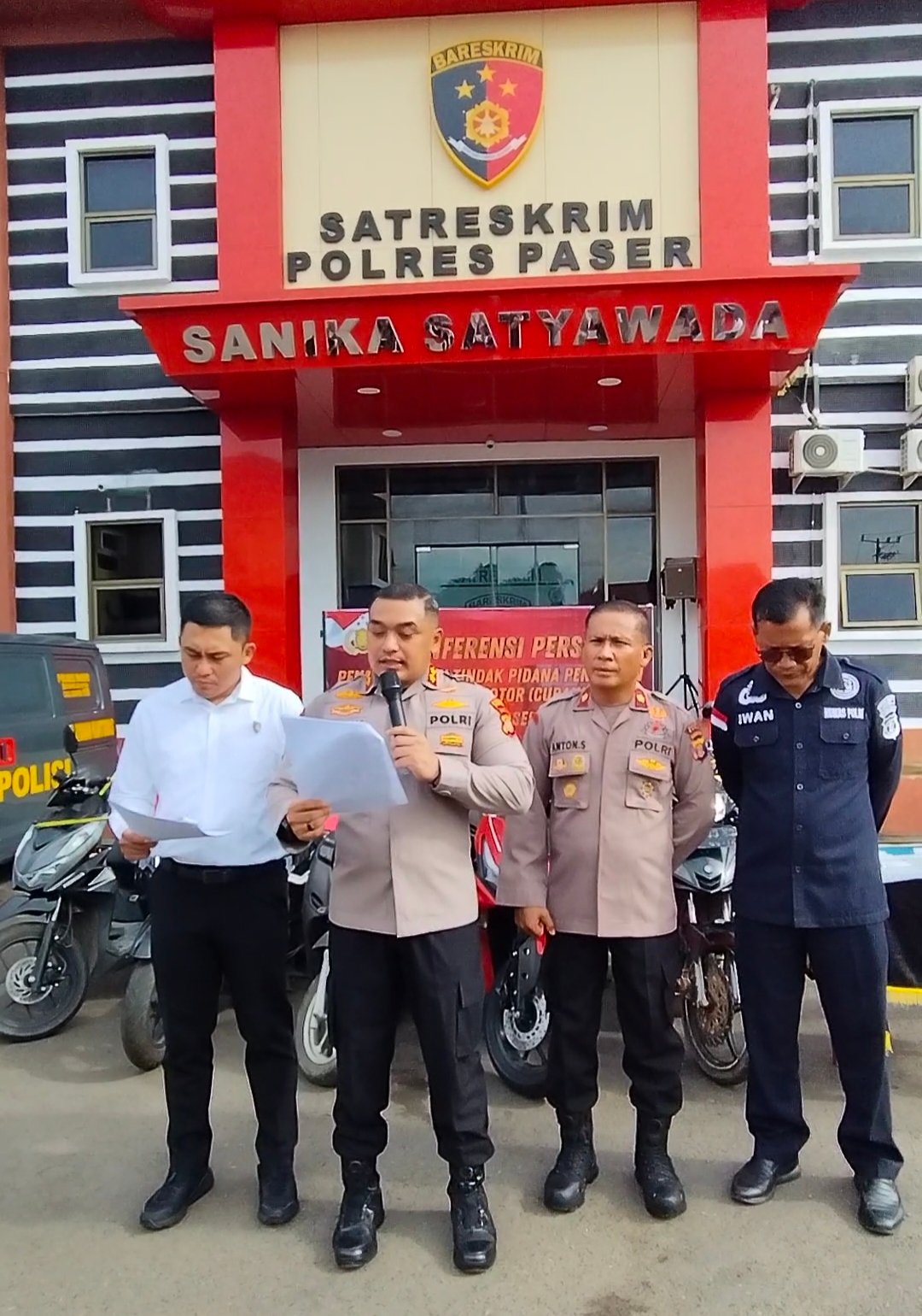 Polres Paser Bongkar Jaringan Curanmor, 12 Motor Diamankan dalam Pengungkapan Terbesar Lima Tahun Terakhir