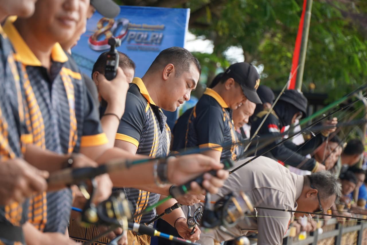 Sambut Hari Bhayangkara Ke 80, 1.080 Pemancing Ramaikan Sungai Kandilo