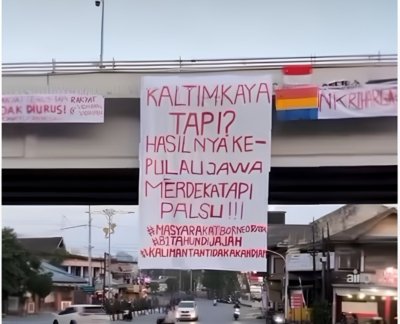 Bendera Borneo Raya Terpasang di Samarinda, Pemasang Belum Diketahui