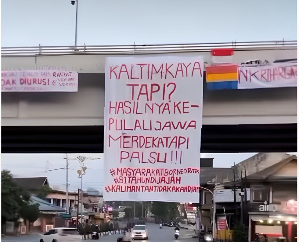 Bendera Borneo Raya Terpasang di Samarinda, Pemasang Belum Diketahui